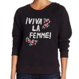 Joie "Viva La Femme" Crewneck Sweatshirt - Size L